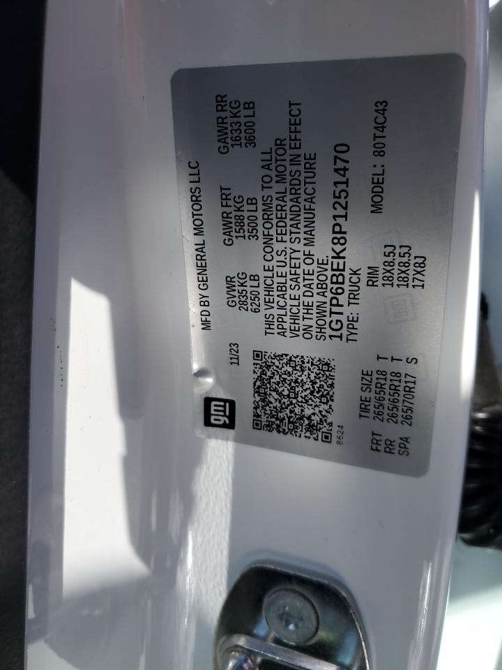 2023 GMC CANYON ELEVATION VIN:1GTP6BEK8P1251470