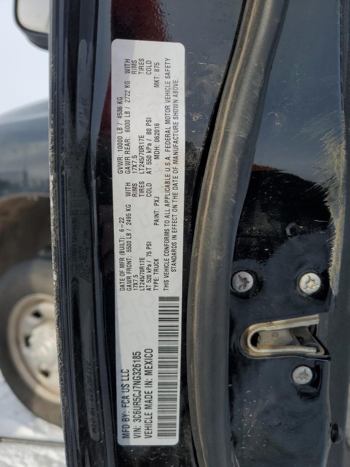 2022 RAM 2500 TRADESMAN VIN:3C6UR5CJ7NG326185