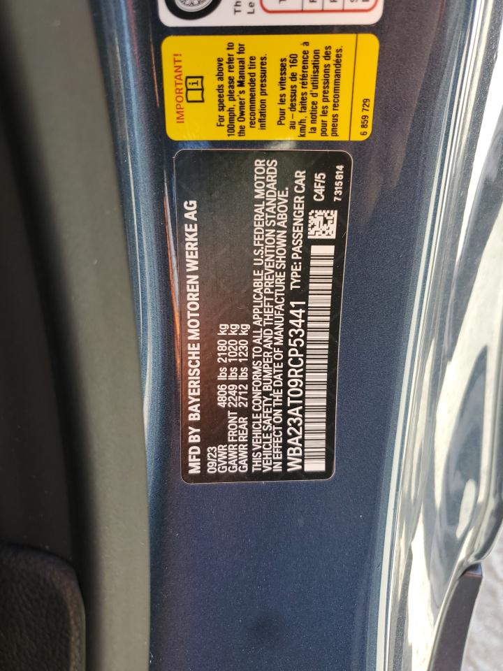 2024 BMW 430I VIN:WBA23AT09RCP53441