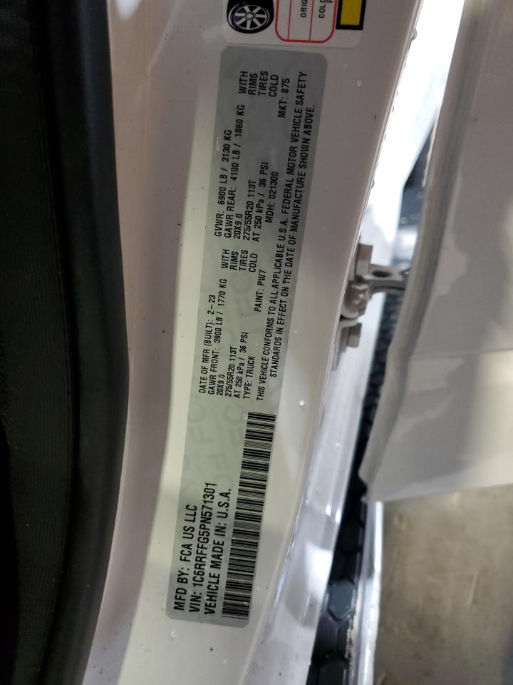 2023 RAM 1500 BIG HORN/LONE STAR VIN:1C6RRFFG5PN571301