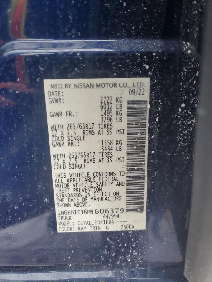 2023 NISSAN FRONTIER S VIN:2GCEC19V751135764