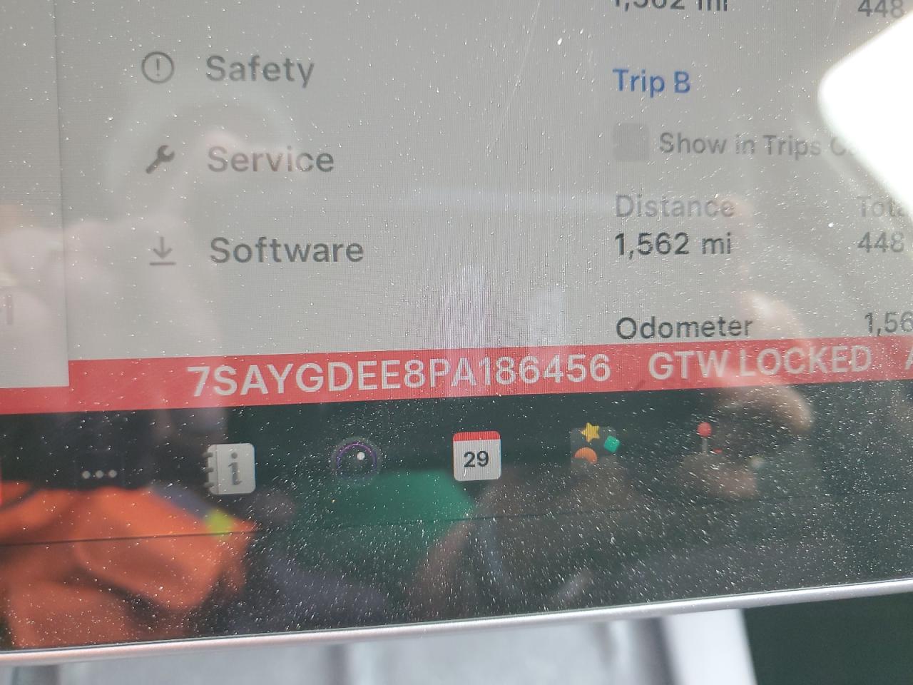 2023 TESLA MODEL Y VIN:7SAYGDEE8PA186456