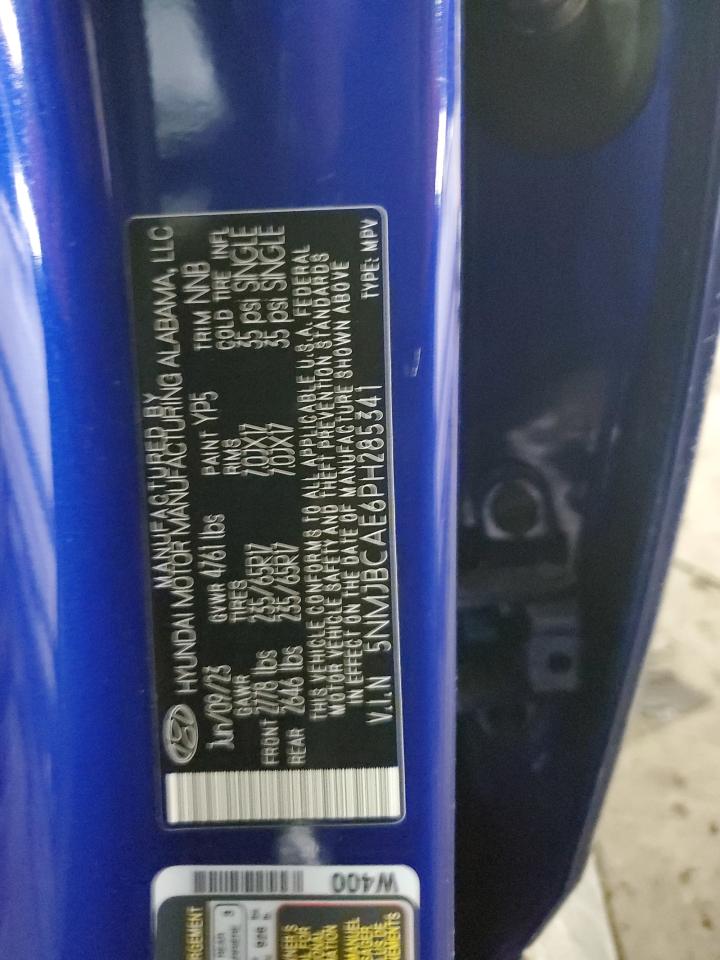 2023 HYUNDAI TUCSON SEL VIN:5NMJBCAE6PH285341