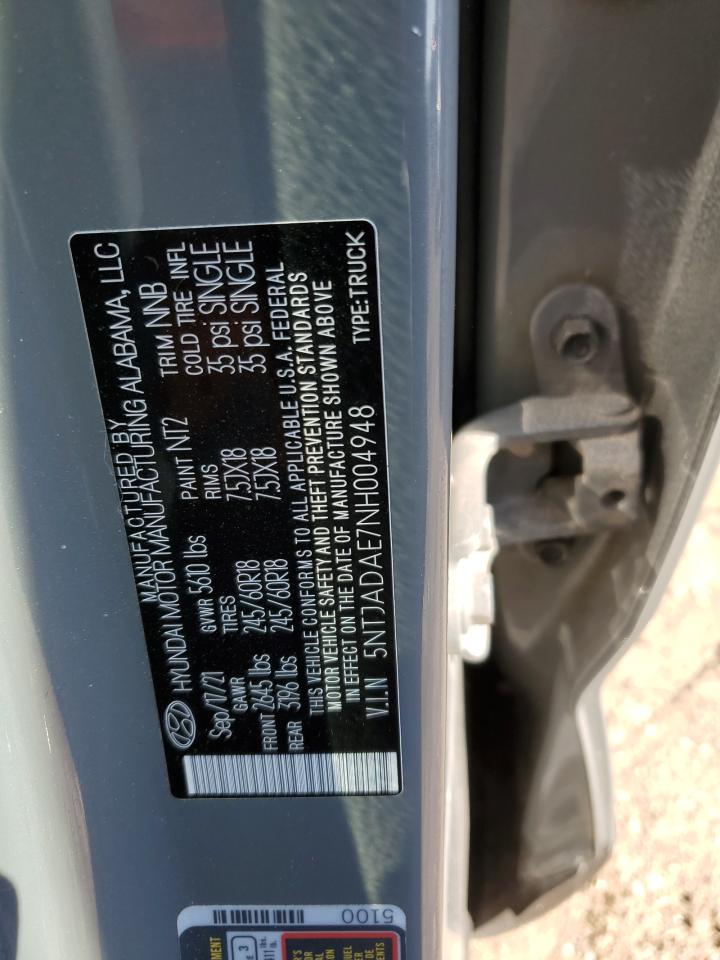 2022 HYUNDAI SANTA CRUZ SE VIN:5NTJADAE7NH004948