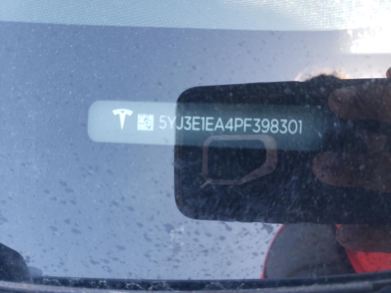 2023 TESLA MODEL 3 VIN:5YJ3E1EA4PF398301