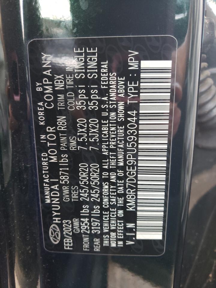 2023 HYUNDAI PALISADE CALLIGRAPHY VIN:KM8R7DGE9PU593044