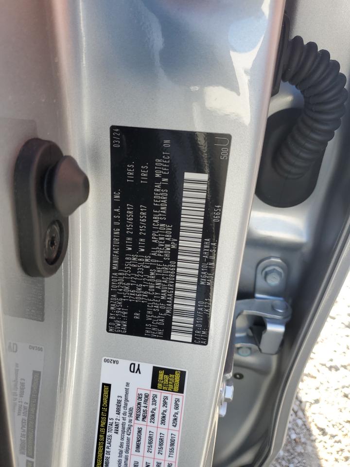 2024 TOYOTA COROLLA CROSS L VIN:7MUAAAAGXRV086680