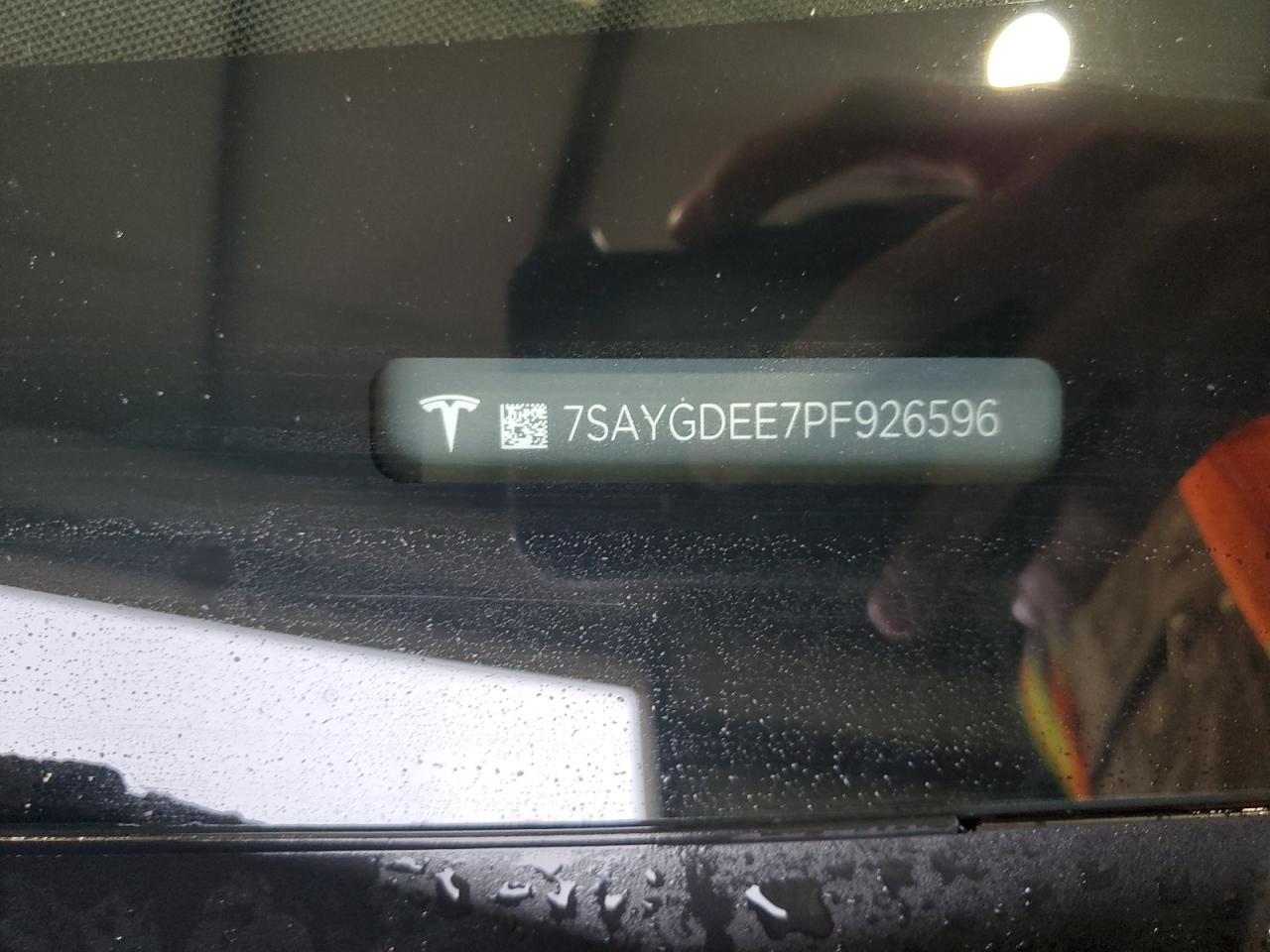 2023 TESLA MODEL Y VIN:7SAYGDEE7PF926596