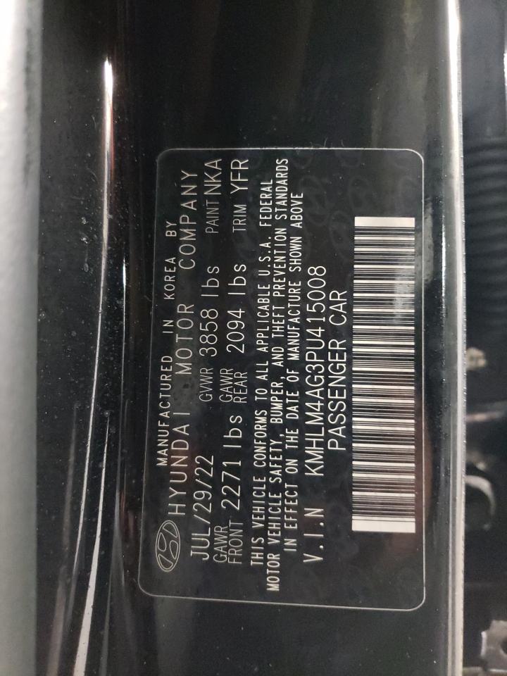 2023 HYUNDAI ELANTRA SEL VIN:KMHLM4AG3PU415008