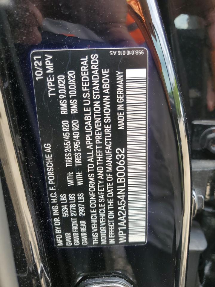 2022 PORSCHE MACAN VIN:WP1AA2A54NLB00632