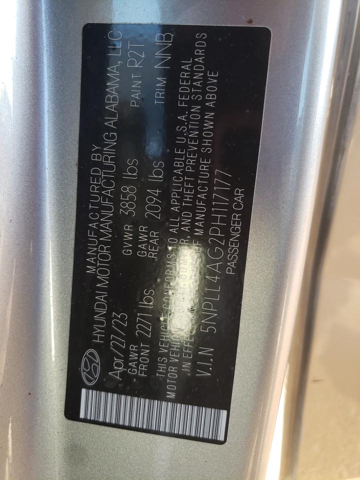 2023 HYUNDAI ELANTRA SE VIN:5NPLL4AG2PH117177