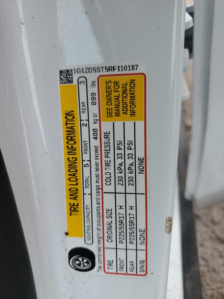 2024 CHEVROLET MALIBU LT VIN:1G1ZD5ST5RF110187