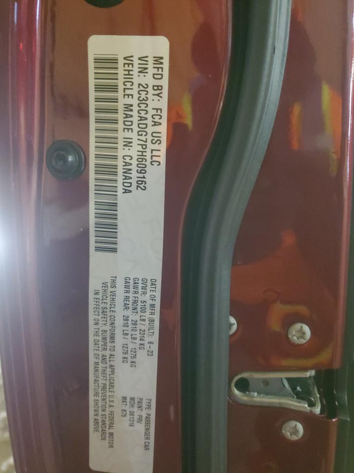 2023 CHRYSLER 300 TOURING L VIN:2C3CCADG7PH609162