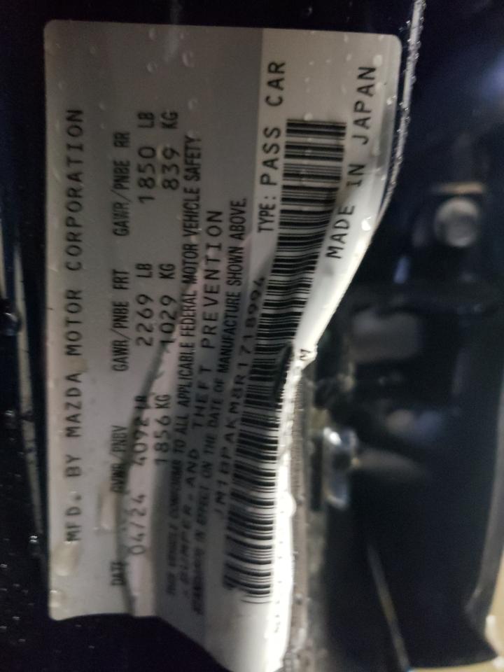 2024 MAZDA 3 SELECT SPORT VIN:JM1BPAKM8R1718994