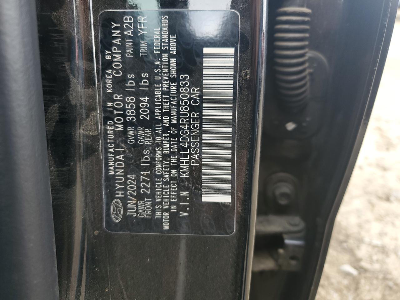 2024 HYUNDAI ELANTRA SE VIN:KMHLL4DG4RU850833