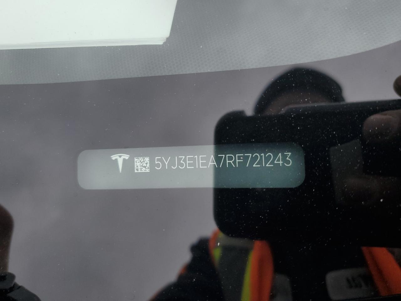 2024 TESLA MODEL 3 VIN:5YJ3E1EA7RF721243