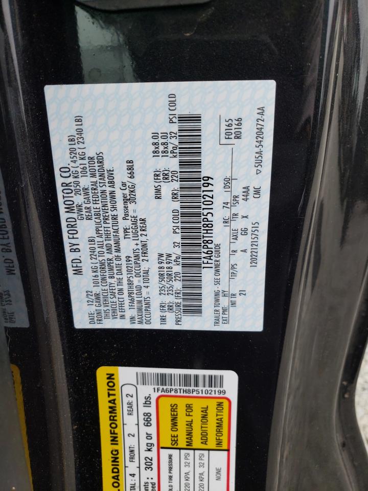 2023 FORD MUSTANG VIN:1FA6P8TH8P5102199