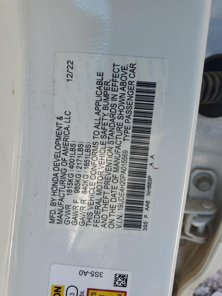 2023 ACURA INTEGRA VIN:19UDE4H20PA015569