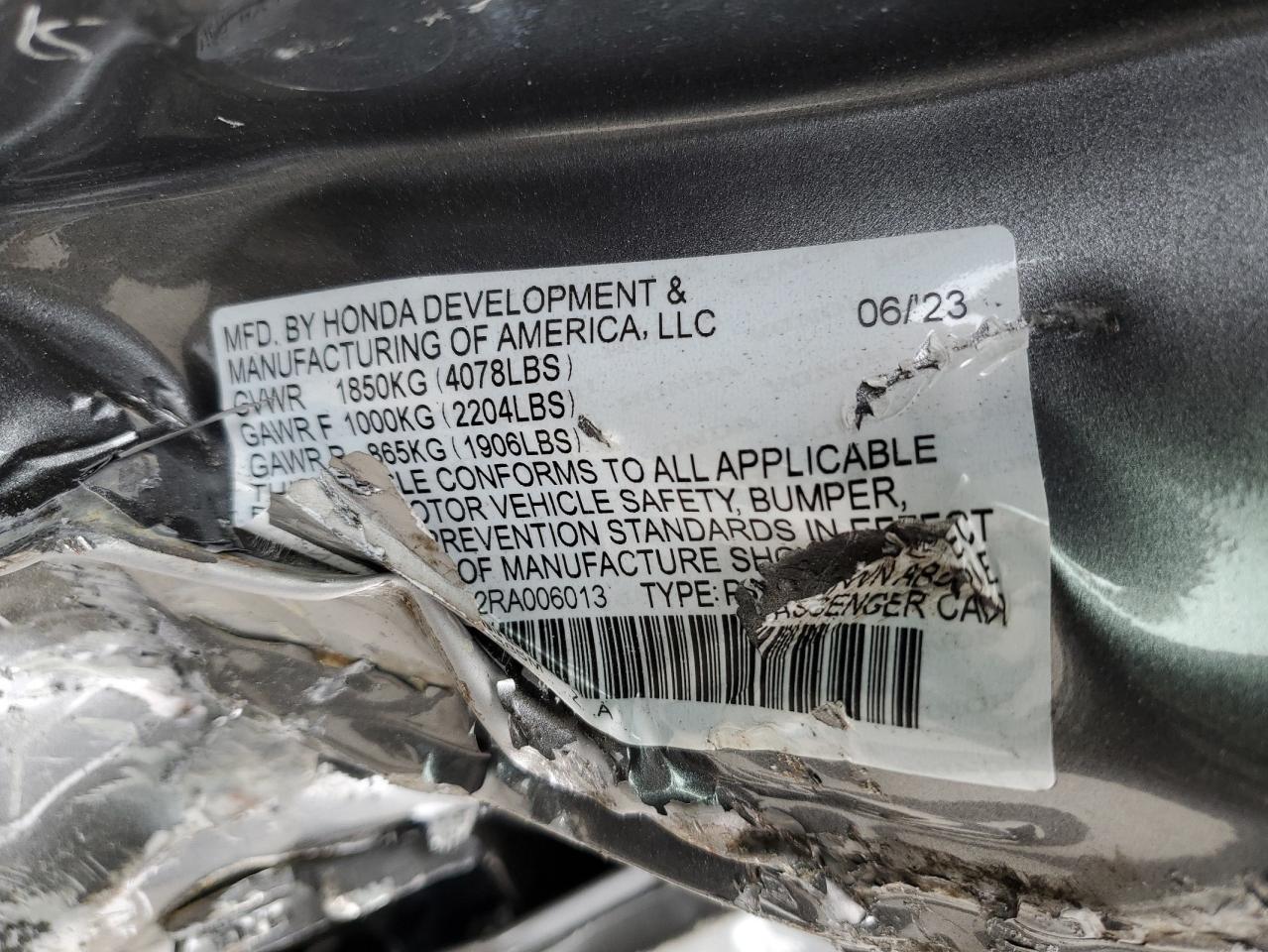 2024 ACURA INTEGRA A-SPEC VIN:19UDE4H32RA006013