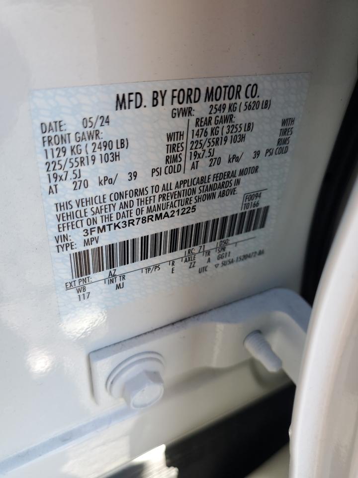 2024 FORD MUSTANG MACH-E PREMIUM VIN:3FMTK3R78RMA21225