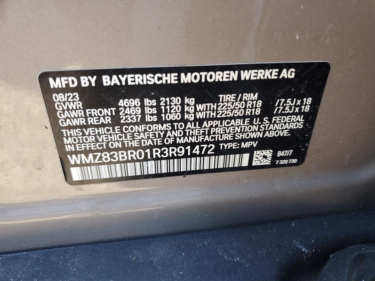 2024 MINI COOPER S COUNTRYMAN ALL4 VIN:WMZ83BR01R3R91472