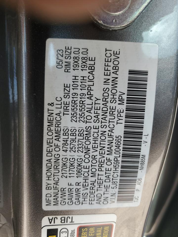 2023 ACURA RDX TECHNOLOGY VIN:5J8TC1H59PL004665