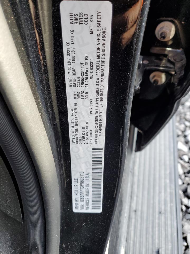 2023 RAM 1500 BIG HORN/LONE STAR VIN:1C6SRFFT3PN602110