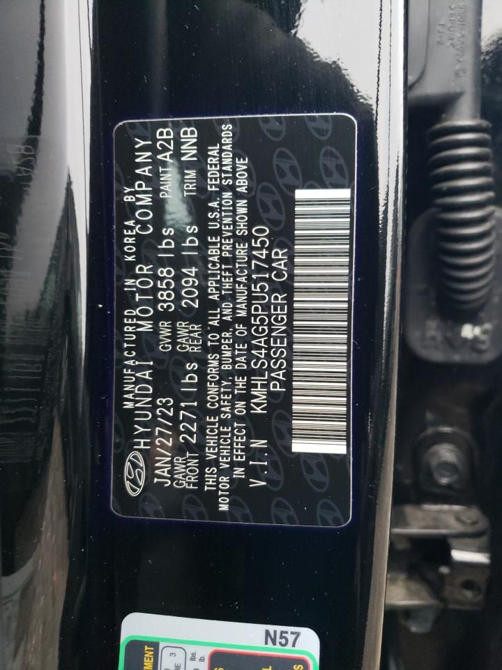 2023 HYUNDAI ELANTRA SEL VIN:KMHLS4AG5PU517450