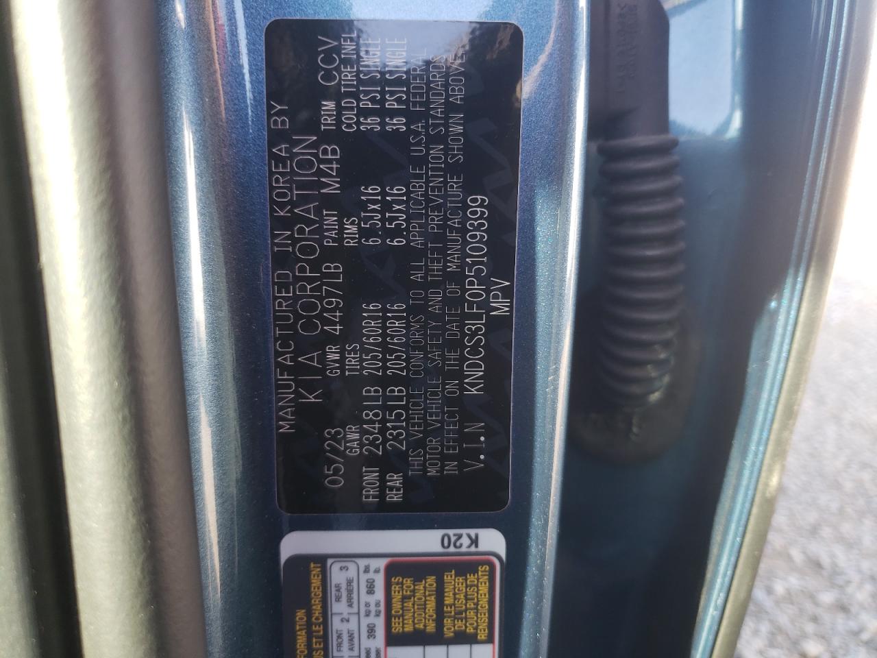 2023 KIA NIRO EX VIN:KNDCS3LF0P5109399