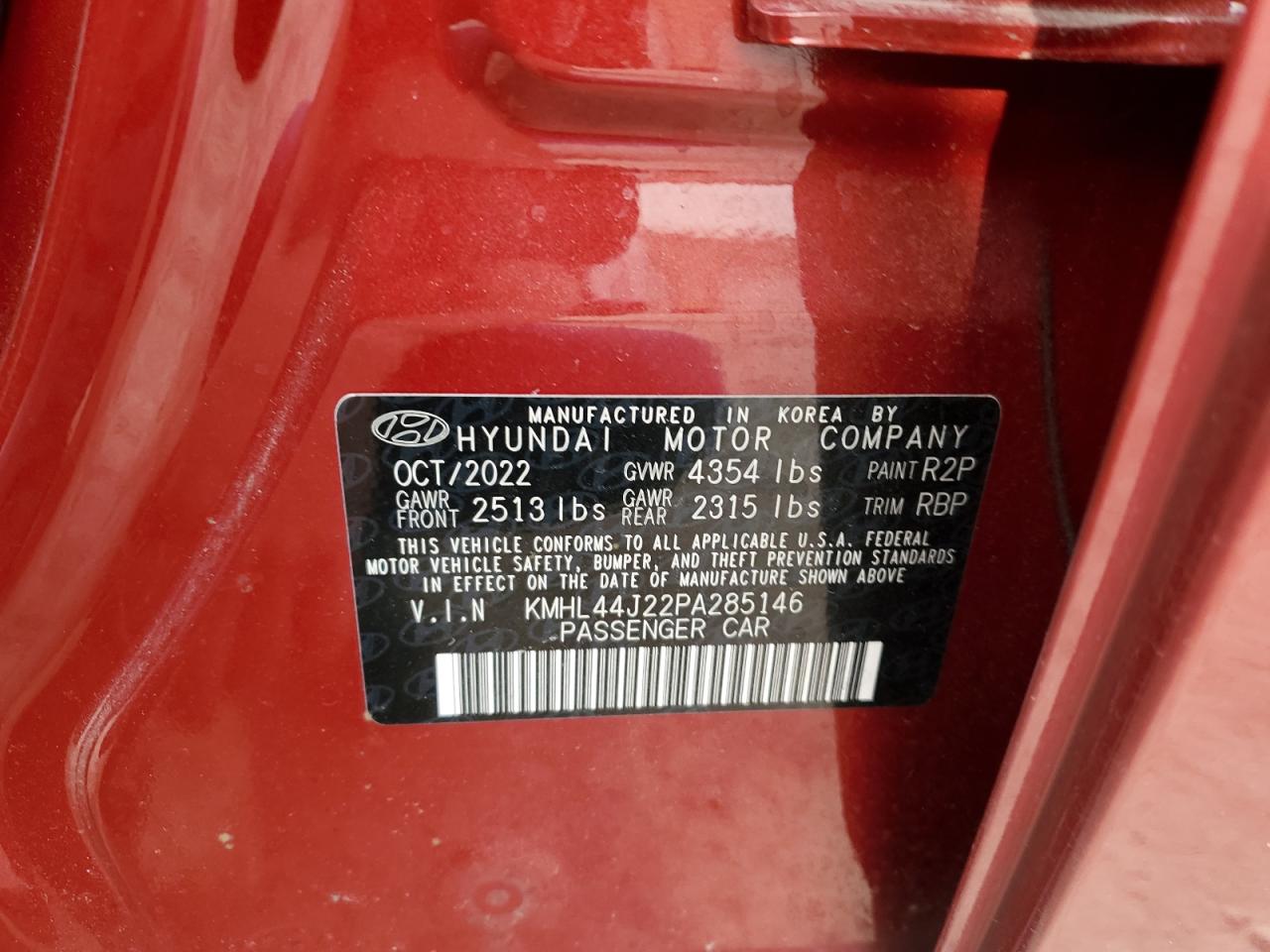 2023 HYUNDAI SONATA SEL PLUS VIN:KMHL44J22PA285146