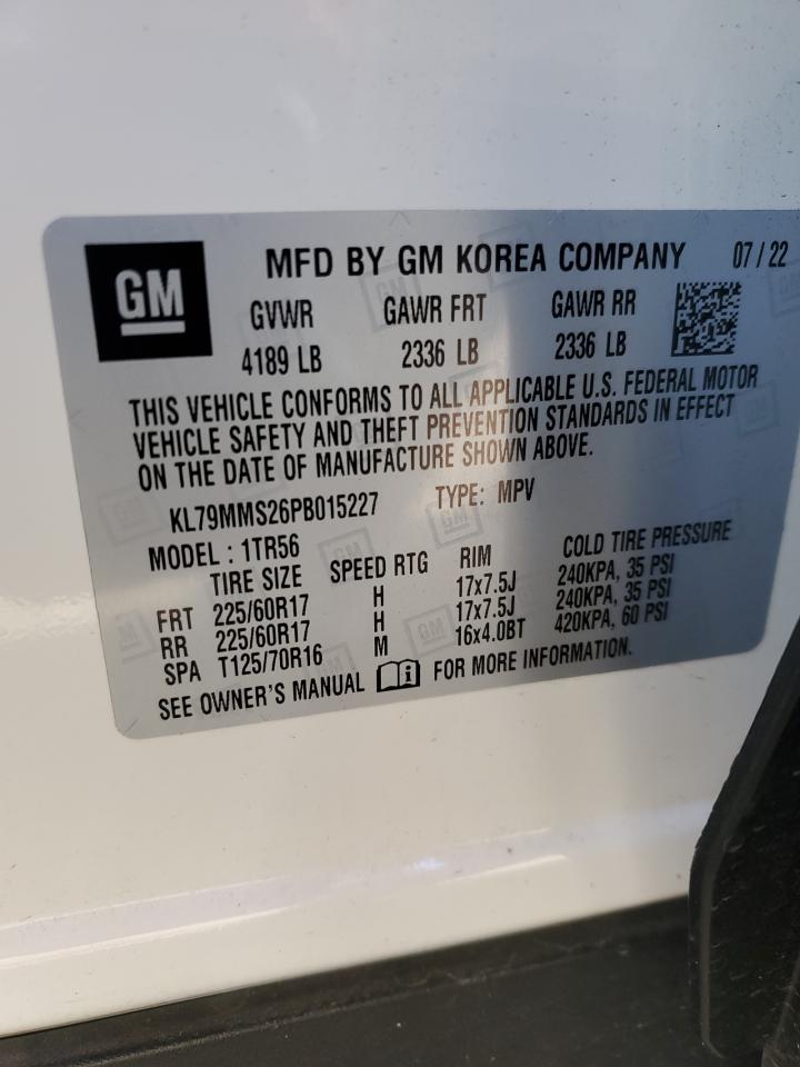 2023 CHEVROLET TRAILBLAZER LS VIN:KL79MMS26PB015227