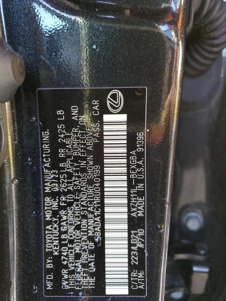 2024 LEXUS ES 300H BASE VIN:58ADA1C11RU040199