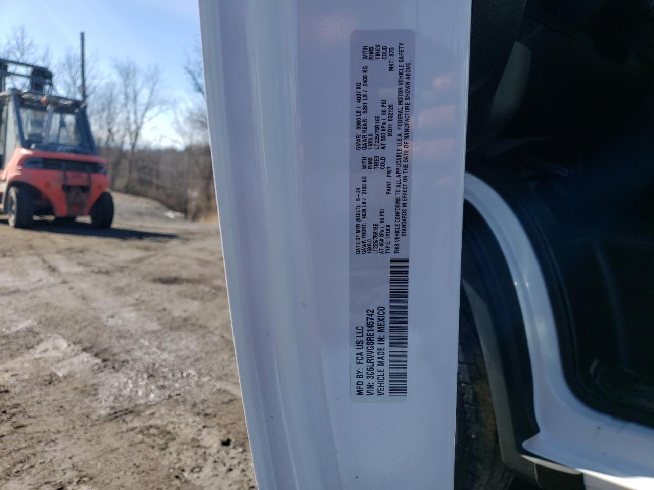 2024 RAM PROMASTER 2500 2500 STANDARD VIN:3C6LRVVG8RE145742