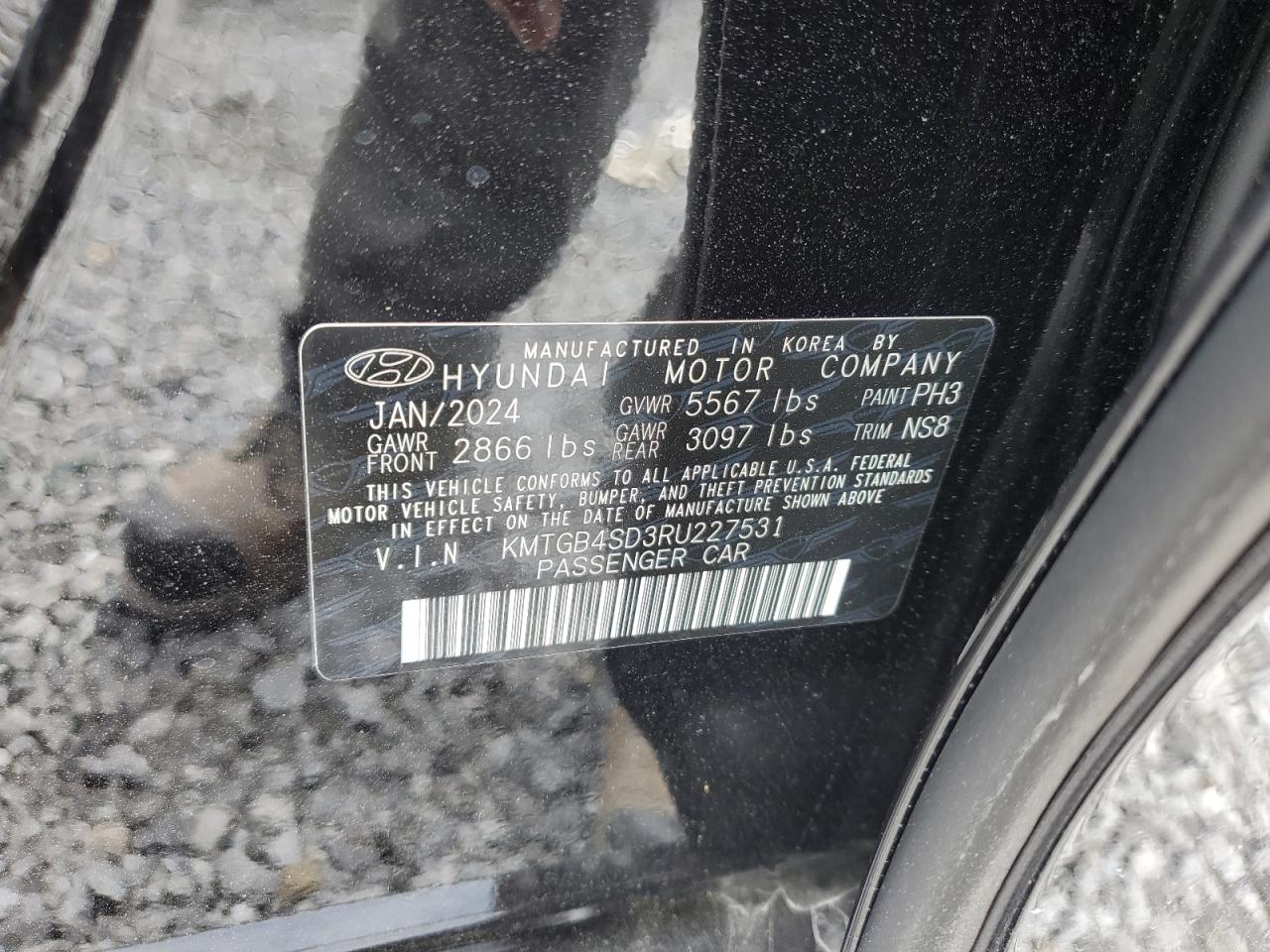 2024 GENESIS G80 SPORT VIN:WP0AA2A8XNS255297