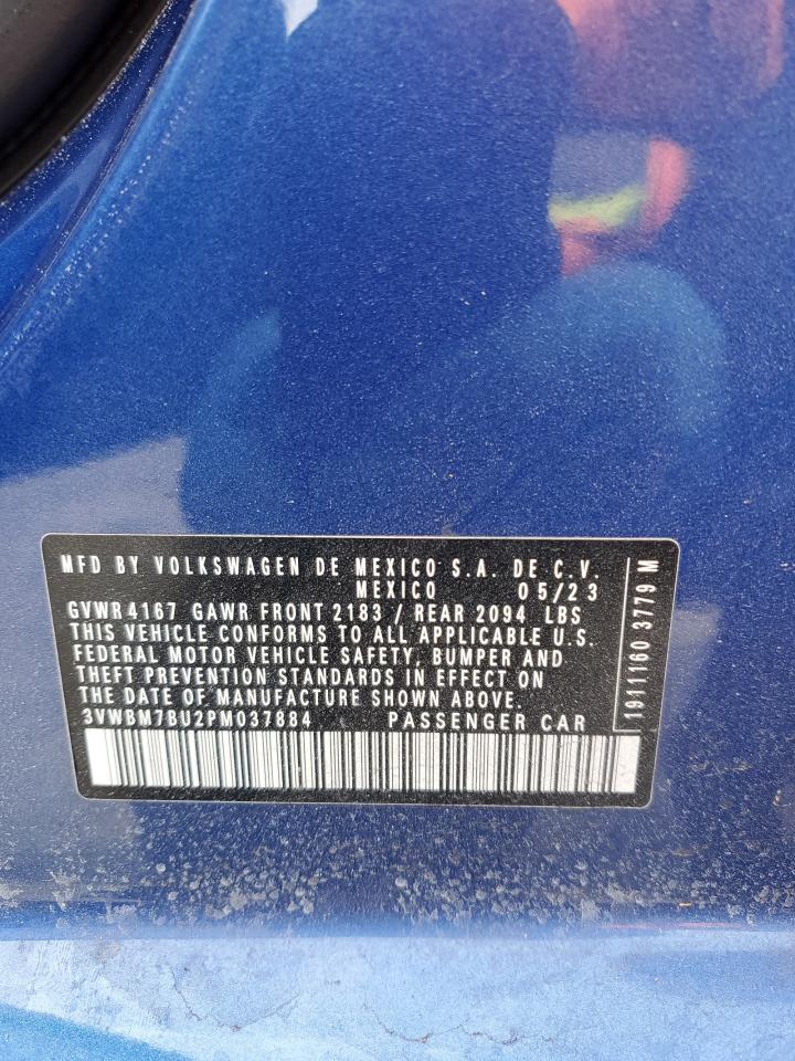 2023 VOLKSWAGEN JETTA SPORT VIN:3VWBM7BU2PM037884