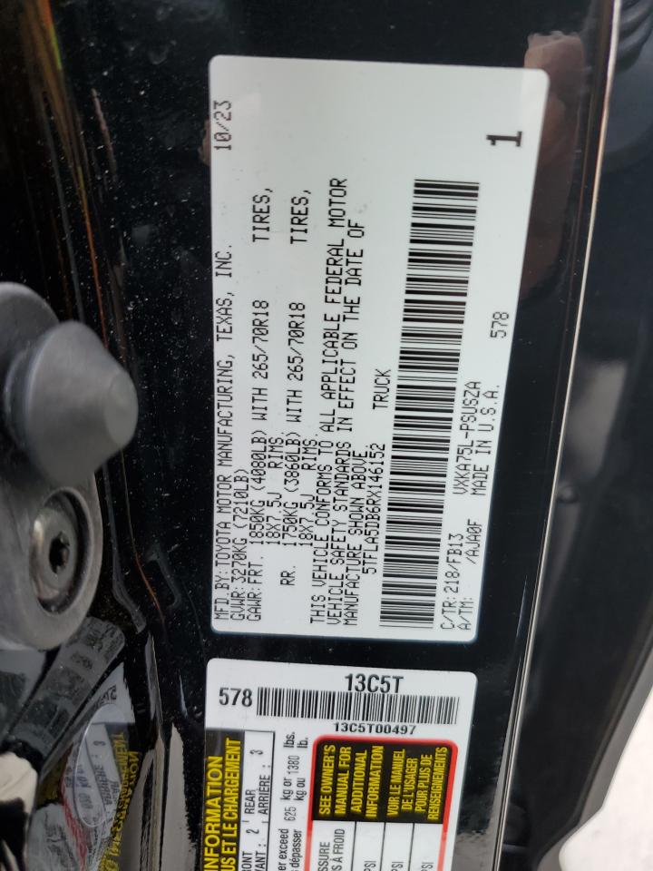 2024 TOYOTA TUNDRA CREWMAX SR VIN:5TFLA5DB6RX146152