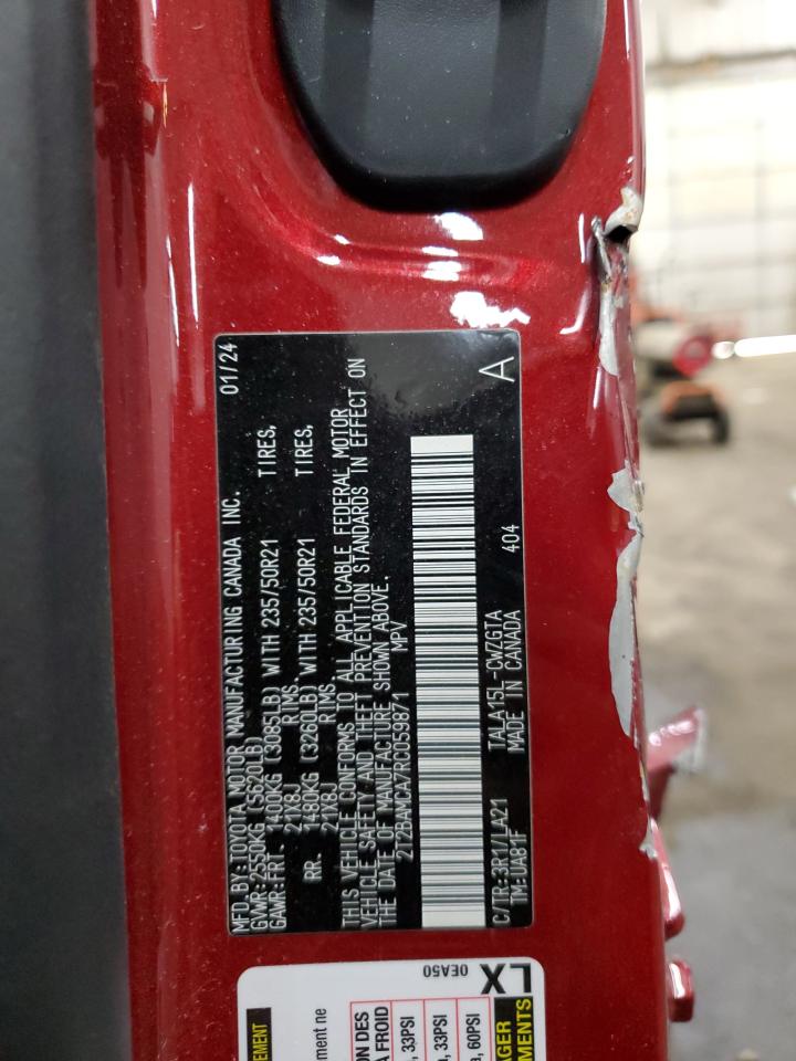 2024 LEXUS RX 350 BASE VIN:2T2BAMCA7RC059871