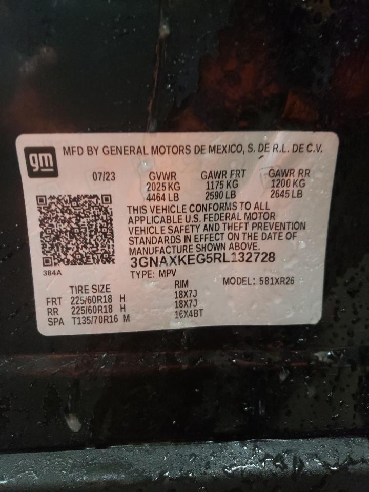 2024 CHEVROLET EQUINOX LT VIN:3GNAXKEG5RL132728