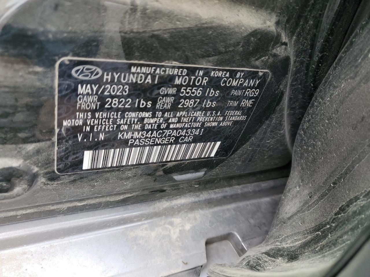 2023 HYUNDAI IONIQ 6 SEL VIN:KMHM34AC7PA043341