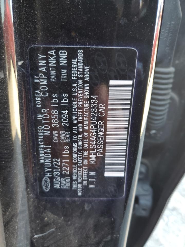 2023 HYUNDAI ELANTRA SEL VIN:KMHLS4AG4PU423334