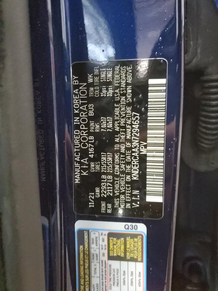 2022 KIA SELTOS EX VIN:KNDERCAA3N7294657