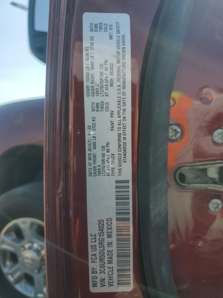 2024 RAM 2500 BIG HORN VIN:3C6UR5DL5RG154020