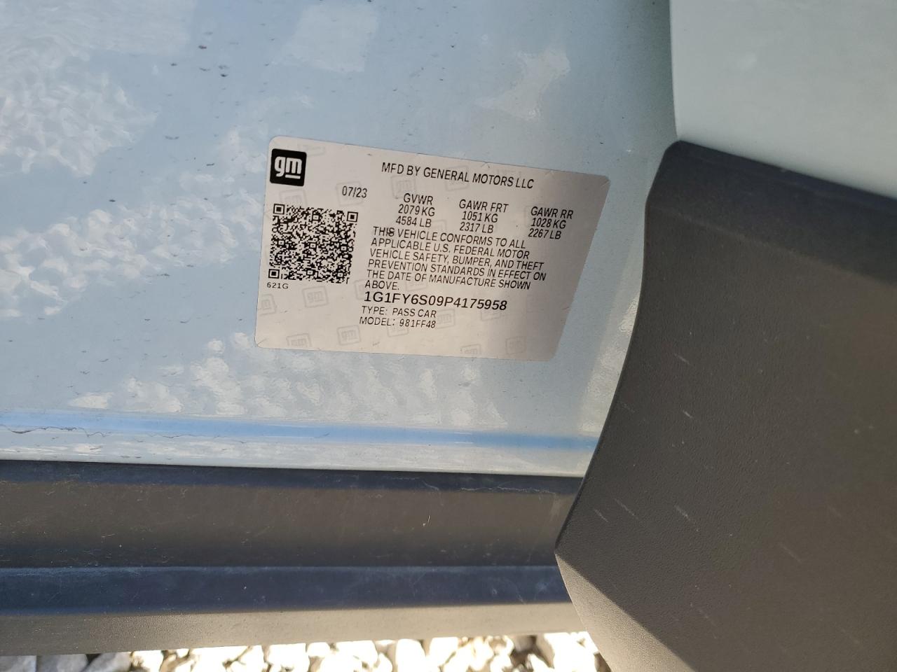 2023 CHEVROLET BOLT EUV LT VIN:1G1FY6S09P4175958