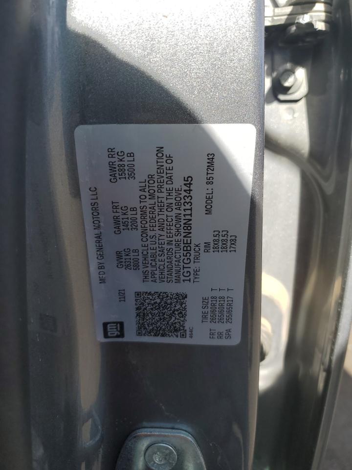 2022 GMC CANYON ELEVATION VIN:1GTG5BEN8N1133445