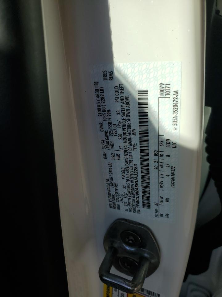 2024 FORD ESCAPE ST LINE SELECT VIN:1FMCU9NA8RUA32283