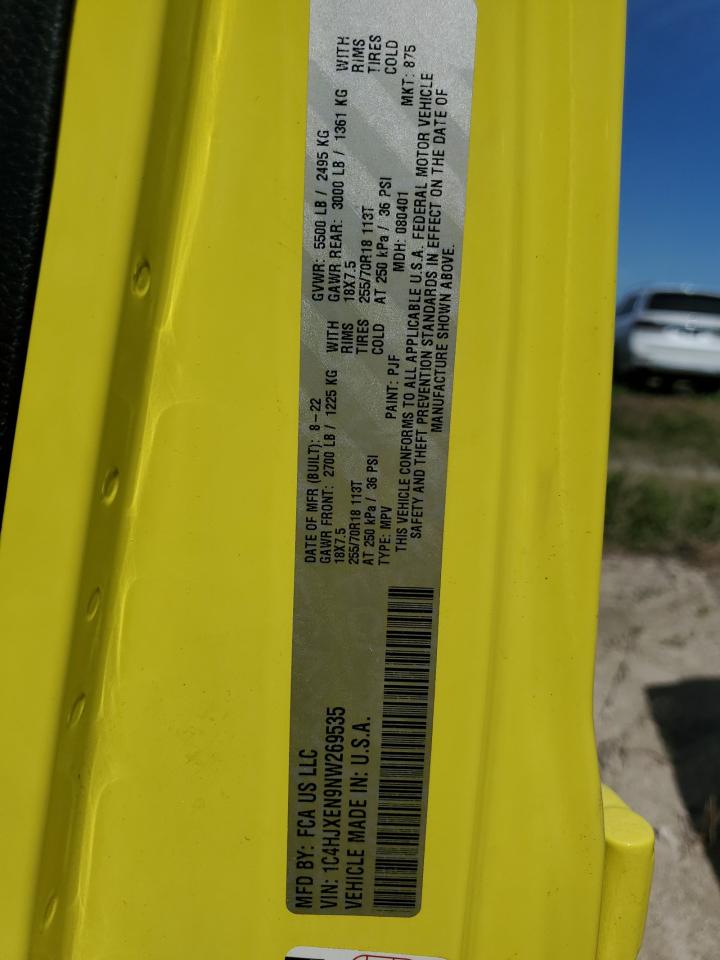 2022 JEEP WRANGLER UNLIMITED SAHARA VIN:1C4HJXEN9NW269535