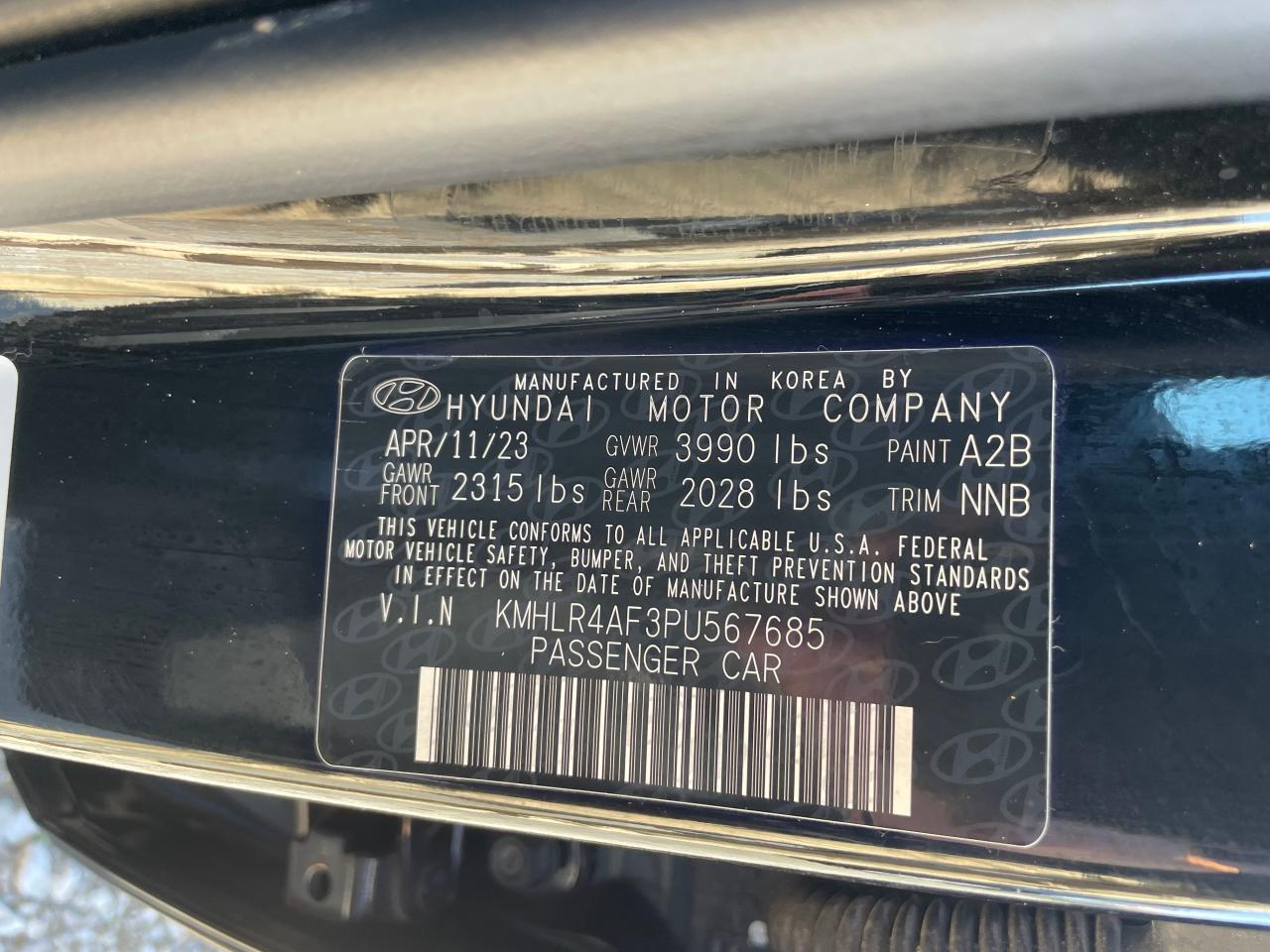 2023 HYUNDAI ELANTRA N LINE VIN:KMHLR4AF3PU567685