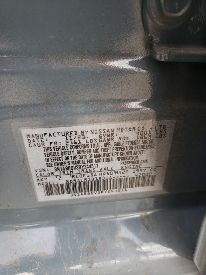 2024 NISSAN SENTRA SR VIN:3N1AB8DV3RY244511