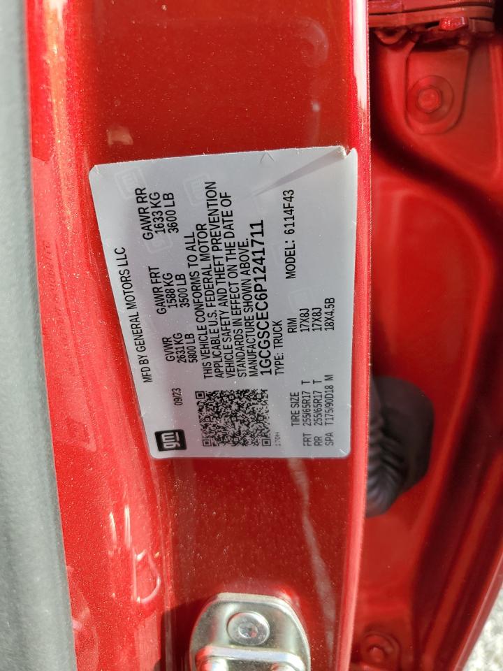 2023 CHEVROLET COLORADO LT VIN:1GCGSCEC6P1241711