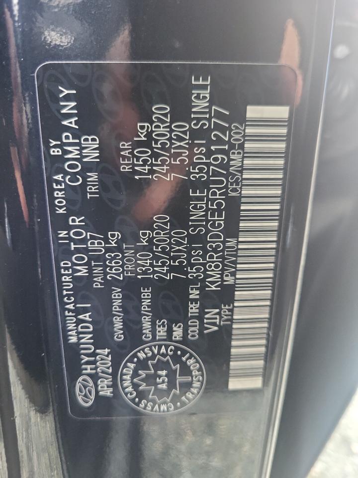 2024 HYUNDAI PALISADE XRT VIN:KM8R3DGE5RU791277